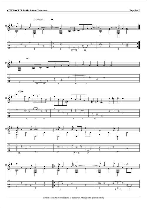 tommy-emmanuel：cowboys-dream-吉他谱
