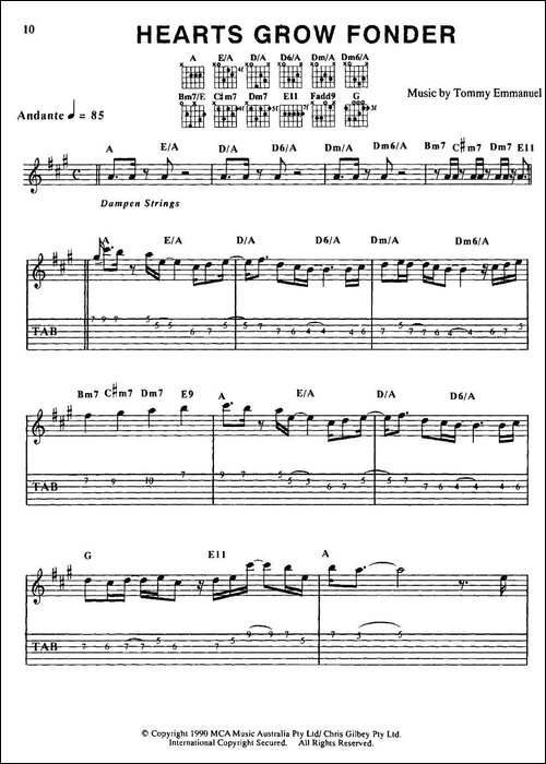 tommy-emmanuel：HEARTS-GROW-FONDER-指弹吉他-吉他谱