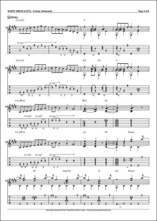 tommy-emmanuel：happy-hour-live-指弹吉他-吉他谱