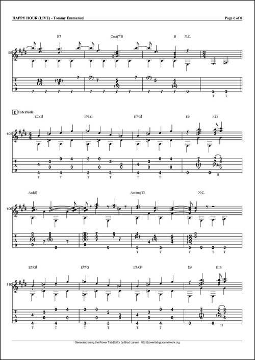 tommy-emmanuel：happy-hour-live-指弹吉他-吉他谱