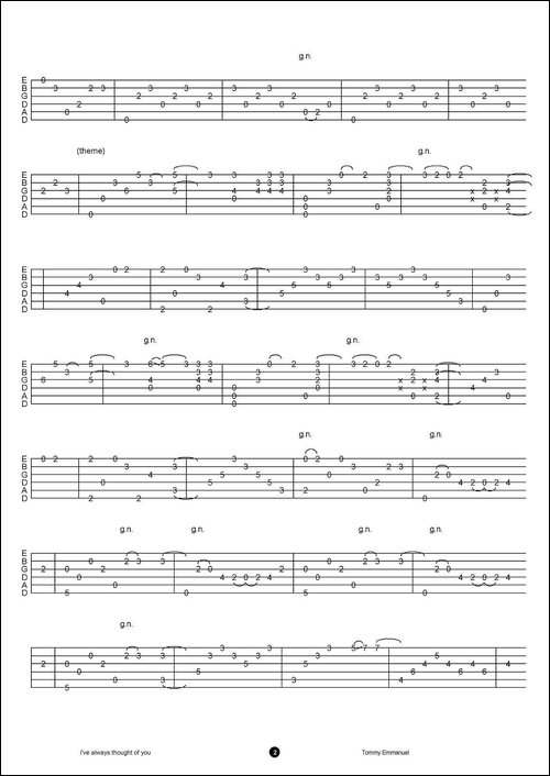 tommy-emmanuel；i-have-always-thought-of-you-指弹吉他-吉他谱
