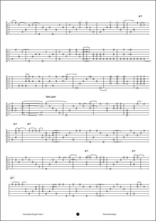 tommy-emmanuel；i-have-always-thought-of-you-指弹吉他-吉他谱