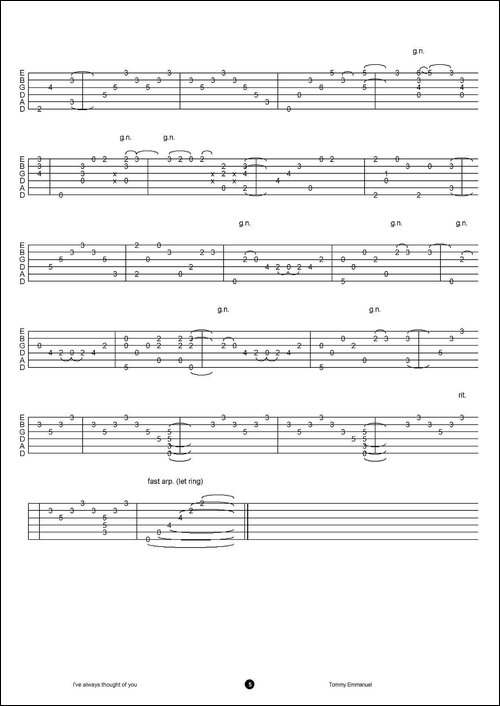 tommy-emmanuel；i-have-always-thought-of-you-指弹吉他-吉他谱
