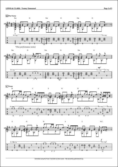 tommy-emmanuel：lewis-and-clark-指弹吉他-吉他谱