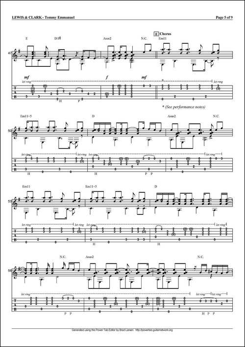 tommy-emmanuel：lewis-and-clark-指弹吉他-吉他谱