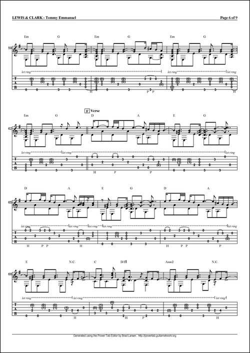 tommy-emmanuel：lewis-and-clark-指弹吉他-吉他谱
