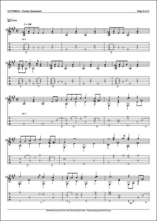 tommy-emmanuel：luttrell-指弹吉他-吉他谱