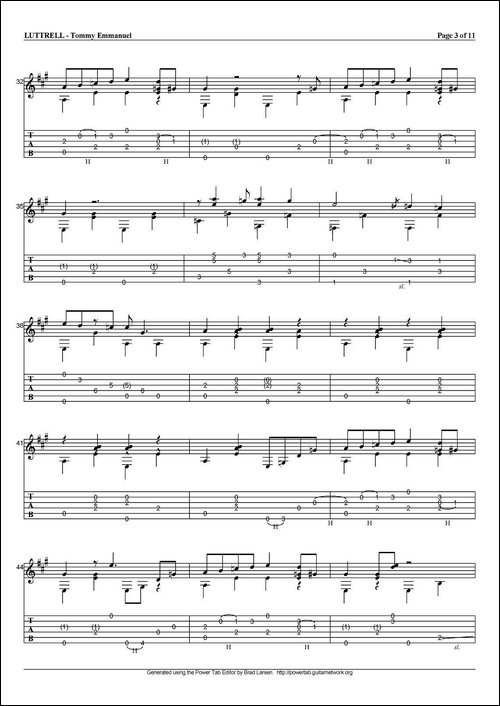 tommy-emmanuel：luttrell-指弹吉他-吉他谱