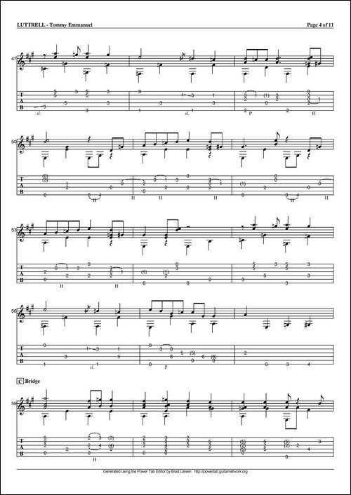 tommy-emmanuel：luttrell-指弹吉他-吉他谱