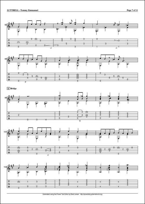tommy-emmanuel：luttrell-指弹吉他-吉他谱