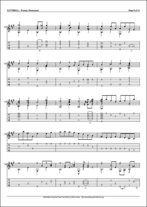 tommy-emmanuel：luttrell-指弹吉他-吉他谱