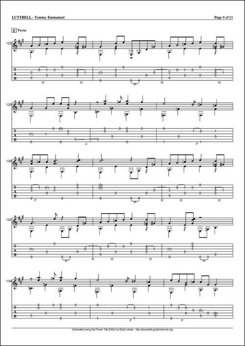 tommy-emmanuel：luttrell-指弹吉他-吉他谱