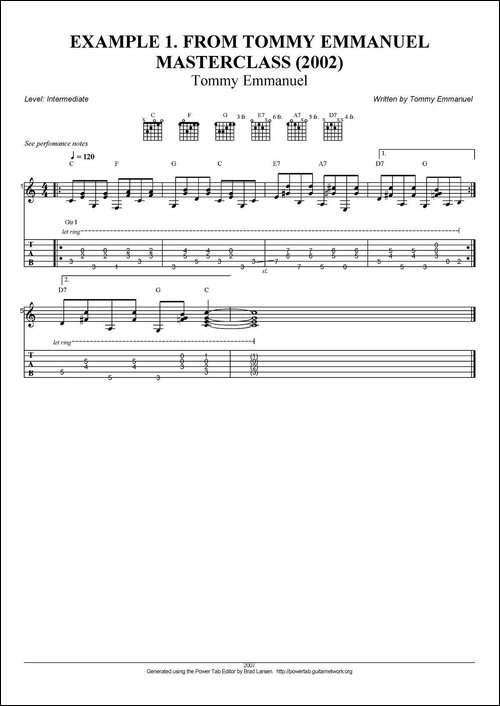 tommy-emmanuel：masterclass-example-1-指弹吉他-吉他谱