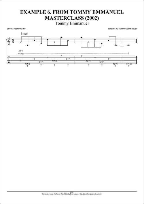 tommy-emmanuel：masterclass-example-6-指弹吉他-吉他谱