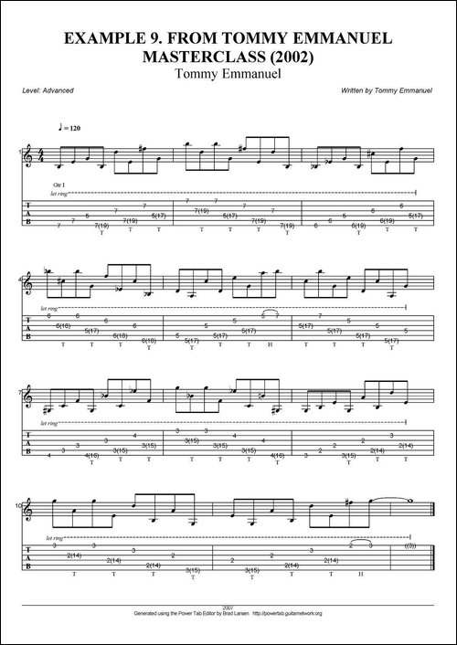 tommy-emmanuel：masterclass-example-9-指弹吉他-吉他谱