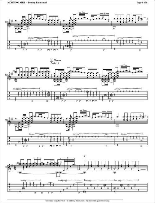 tommy-emmanuel：morning-aire-指弹吉他-吉他谱