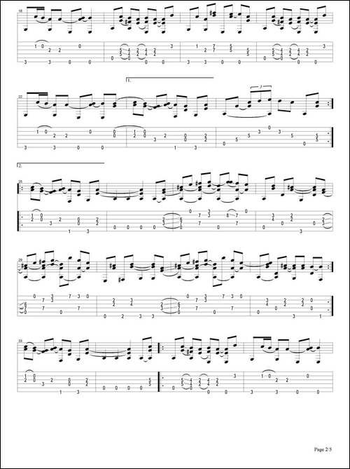 tommy-emmanuel：old-town-指弹吉他-吉他谱