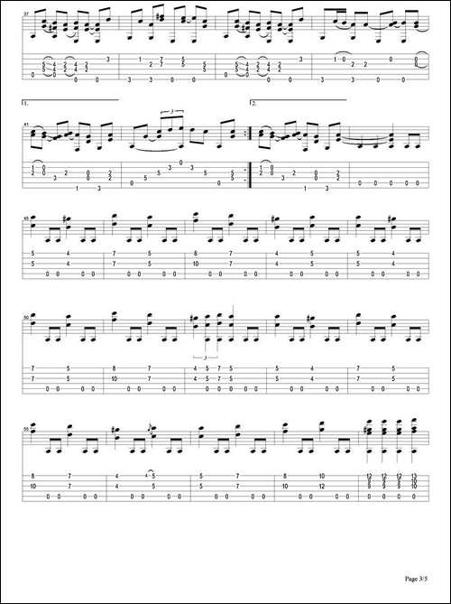 tommy-emmanuel：old-town-指弹吉他-吉他谱