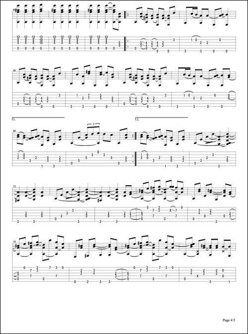 tommy-emmanuel：old-town-指弹吉他-吉他谱