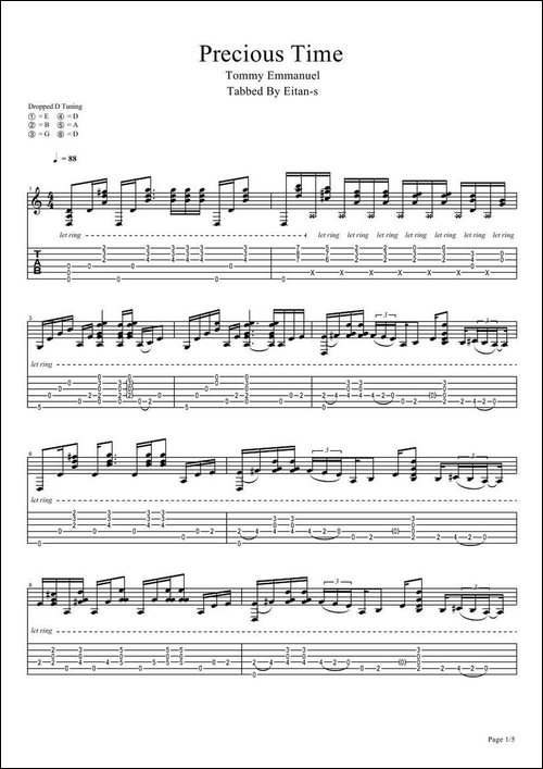 tommy-emmanuel：-precious-time-1-指弹吉它-吉他谱