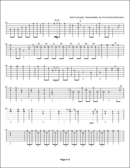 tommy-emmanuel：-road-to-gundaghi-waltzing-matilda-指弹吉它-吉他谱