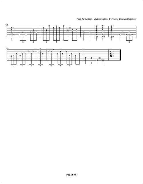 tommy-emmanuel：-road-to-gundaghi-waltzing-matilda-指弹吉它-吉他谱
