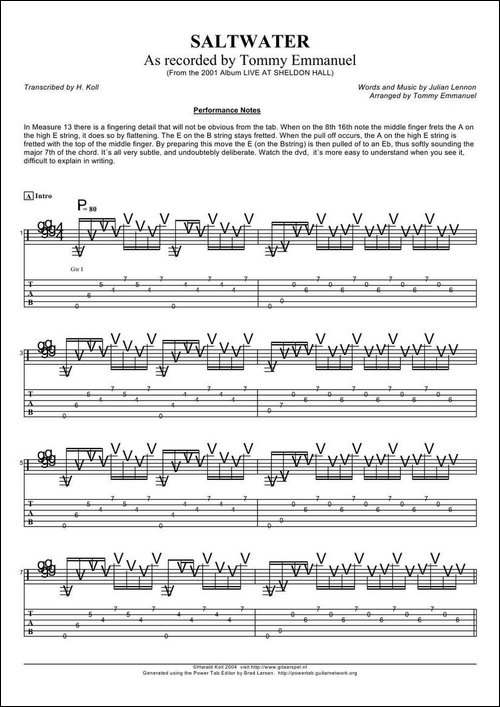 tommy-emmanuel：-saltwater-指弹吉它-吉他谱