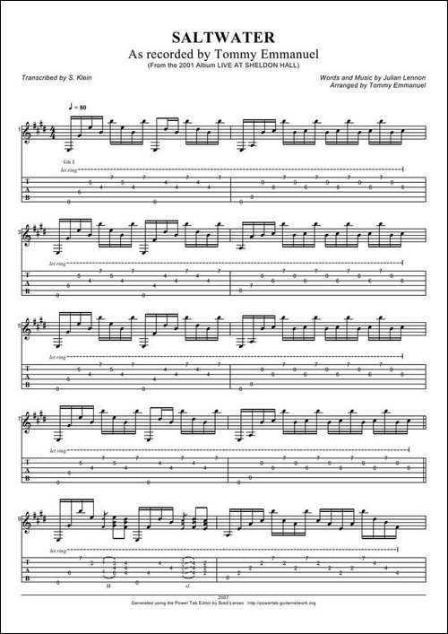 tommy-emmanuel：-saltwater-1-指弹吉它-吉他谱