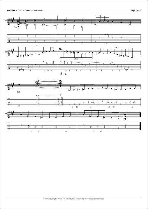 tommy-emmanuel：son-of-a-gun-指弹吉它-吉他谱