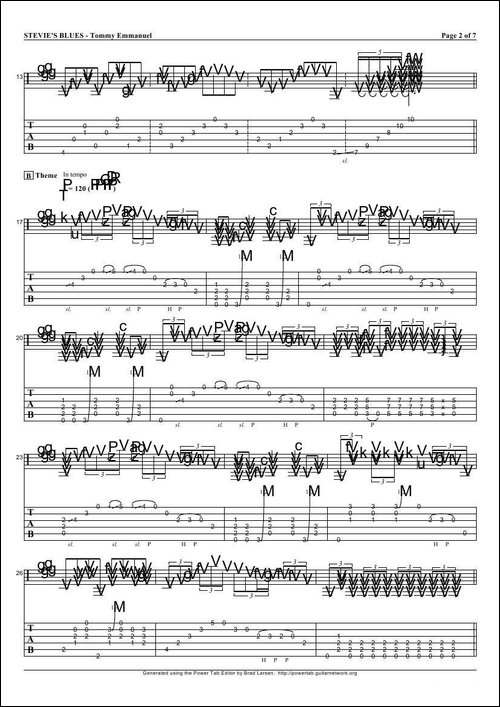 tommy-emmanuel：stevies-blues-指弹吉它-吉他谱