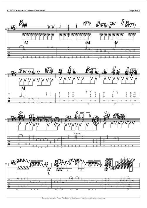tommy-emmanuel：stevies-blues-指弹吉它-吉他谱