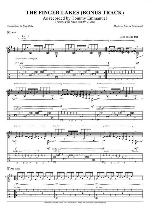 tommy-emmanuel：the-finger-lakes-指弹吉它-吉他谱
