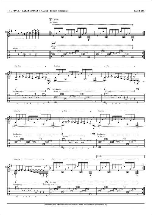 tommy-emmanuel：the-finger-lakes-指弹吉它-吉他谱