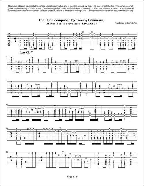 tommy-emmanuel：the-hunt-from-up-close-video-指弹吉它-吉他谱