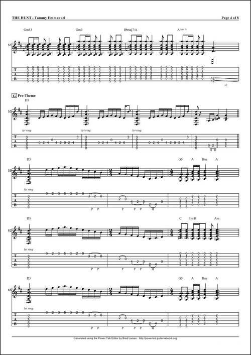 tommy-emmanuel：the-hunt-指弹吉它-吉他谱