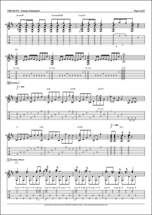 tommy-emmanuel：the-hunt-指弹吉它-吉他谱