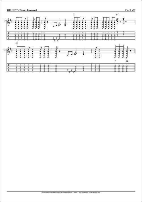 tommy-emmanuel：the-hunt-指弹吉它-吉他谱
