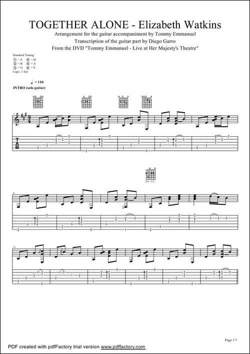 tommy-emmanuel:together-alone-指弹吉它-吉他谱