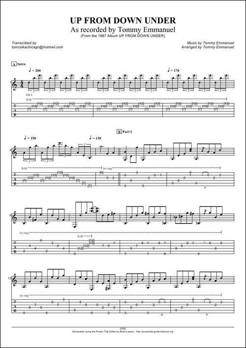 tommy-emmanuel：up-from-down-under-指弹吉它-吉他谱
