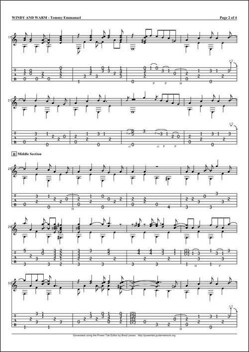 tommy-emmanuel：windy-and-warm-指弹吉它-吉他谱