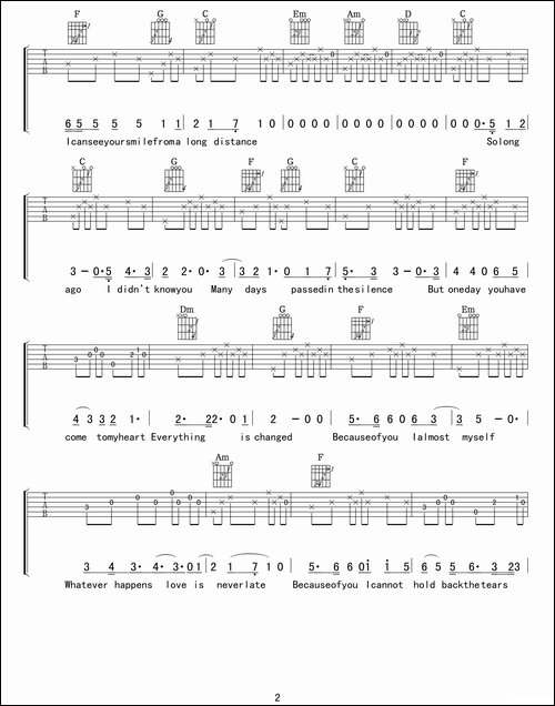 So-long-ago-吉他谱