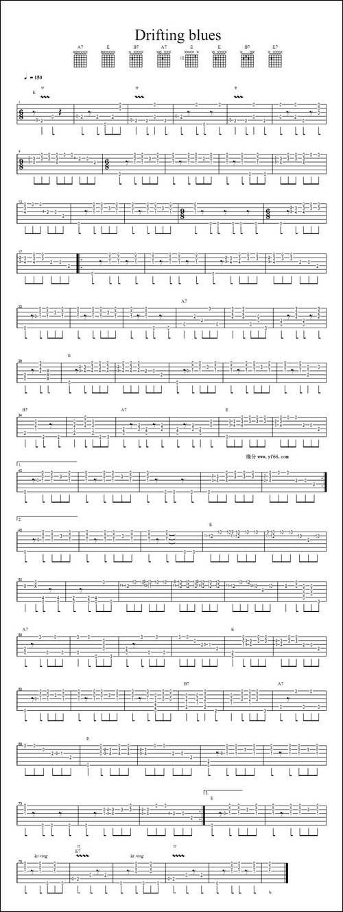 Drifting-blues-吉他谱