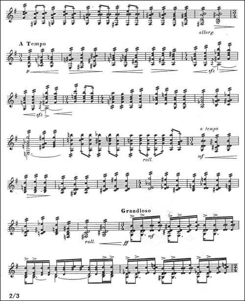 练习曲第四号-吉他谱