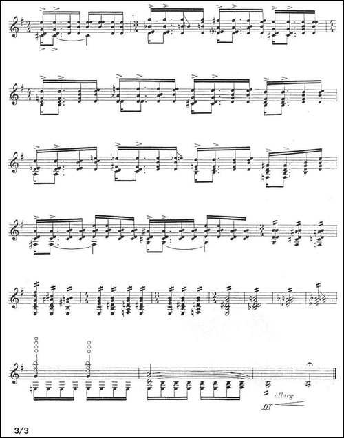 练习曲第四号-吉他谱