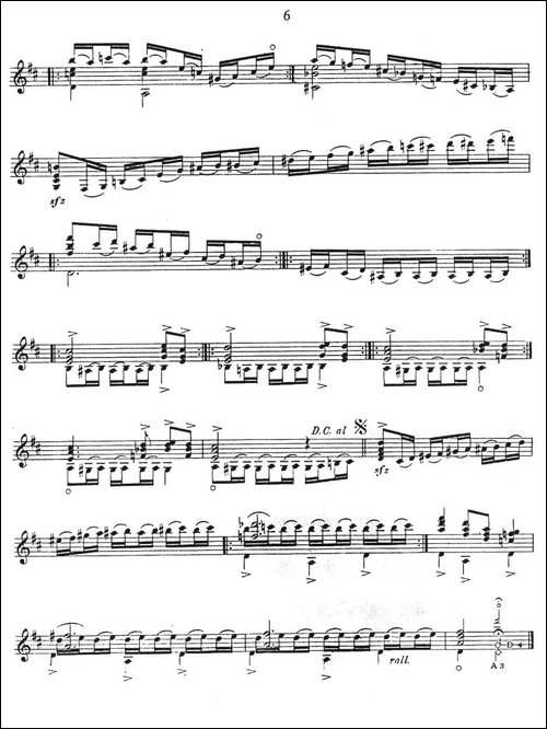 练习曲第三号-古典吉他-吉他谱