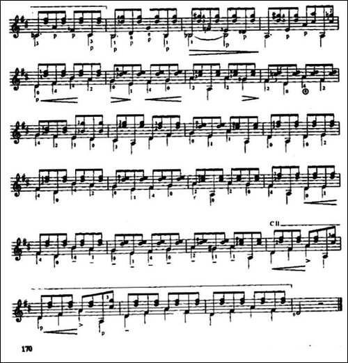 费尔南多·索尔-古典吉他练习曲-No.4-Op.6-No.1-吉他谱