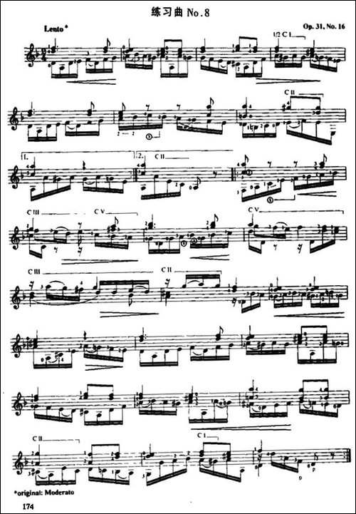 费尔南多·索尔-古典吉他练习曲-No.8-Op.31-No.16-吉他谱
