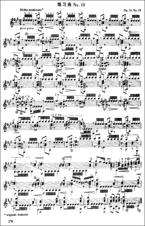 费尔南多·索尔-古典吉他练习曲-No.10-Op.31-No.19-吉他谱