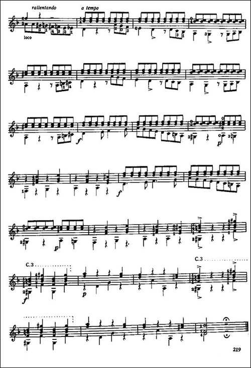 随想曲第13首-古典吉他-吉他谱