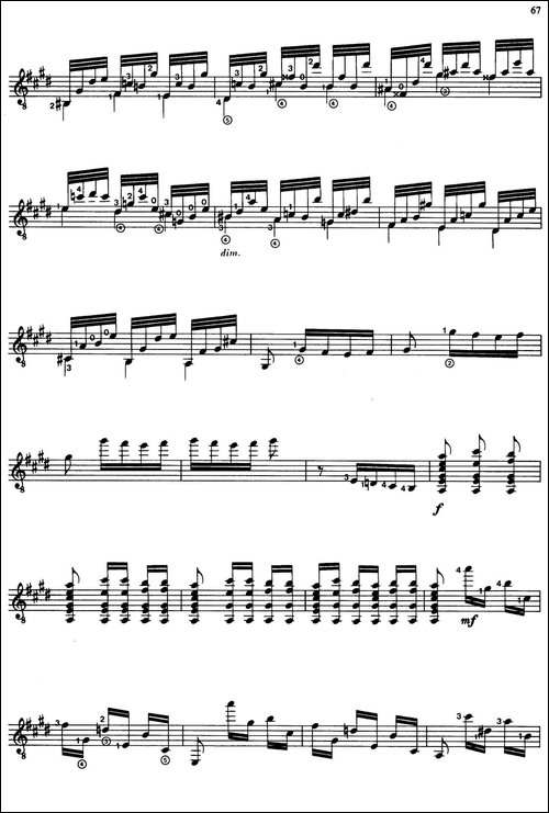 Joaquin-Rodrigo-Music-for-Guitar-罗德里戈吉他音乐P61-68-古典吉他-吉他谱